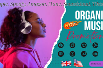 do organic music USA, UK apple music, spotify, itunes , amazon music promotion