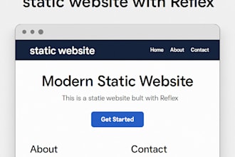 create a modern static website with reflex