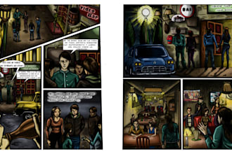 draw comic strip comic book art webtoon comic book cover webtoon graphic novel