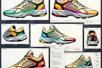 do 3d shoe tech pack for sneakers boots heels and custom footwear manufacturing