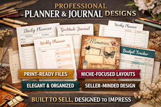 design attractive planner journal, junk journal interior page printable planner
