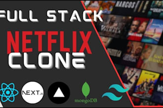 build and develop netflix clone website, live streaming website using HTML,CSS