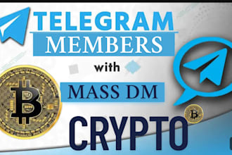 do telegram promotion, telegram mass dm to reach active crypto token investors