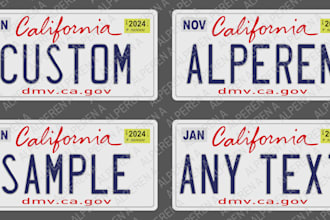 create california license plates you want