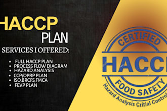 make full haccp plan food safety plan haccp procedure and fsvp plan