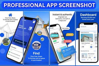 design a professional app screenshots for app store and play store screenshots