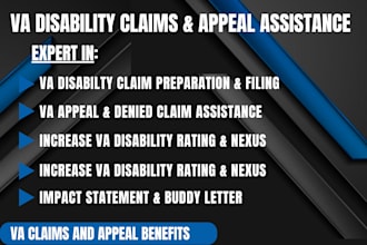 be your virtual assistant for VA disability claims, business, and web support