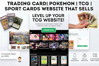 design pokemon website trading card store pokemon shopify store or pokemon logo