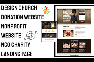 design nonprofit website donation website church donation website ngo website