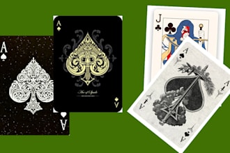 do playing card design, tarot card and full deck of playing card