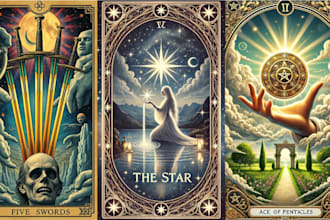 create an artwork of a tarot card character based on your idea