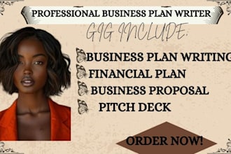 a business plan with a financial plan for startups, business plan writer