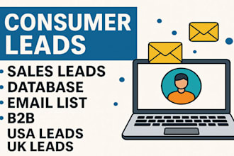 provide UK,USA verified email list database b2b consumer leads