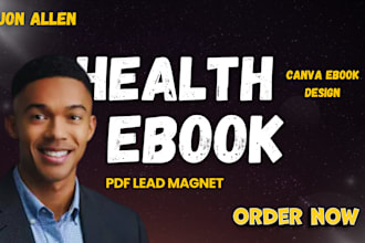 create your editable health and fitness ebook, PDF lead magnet design in canva