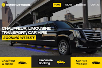 create chauffeur website, limousine website or car hire booking website