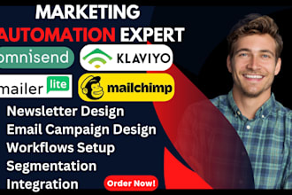 klaviyo flows omnisend campaign mailerlite automation mailchimp email marketing