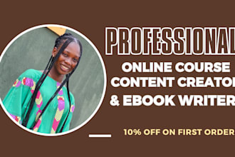 ebook writer create online course content course curriculum creation teachable