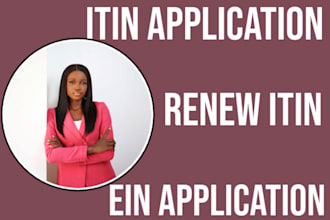 apply for obtaining your new itin number and renew your itin number as irs caa
