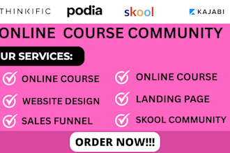 do kajabi website design mighty networks thinkific online course skool community