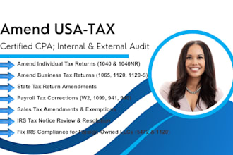 professional do tax amendments for individual, business, payroll, irs compliance