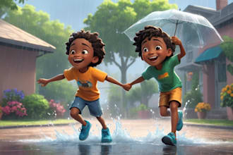 do 3d african american childrens story illustration design book cover amazon KDP