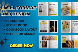 design format write cookbook, recipe book, meal planner, food menu, amazon kdp