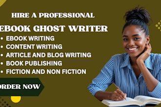 do book ghostwriting as an ebook ghostwriter, fiction and nonfiction writing