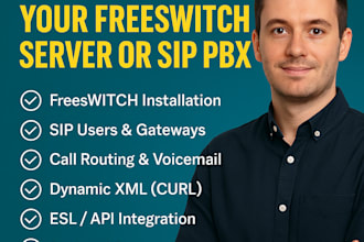 setup and troubleshoot your freeswitch server, sip trunk, voip and pbx system