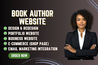 do author website, portfolio, course website children book website ebook website