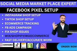 fix usa uk facebook shop, setup tiktok instagram shop product marketplace