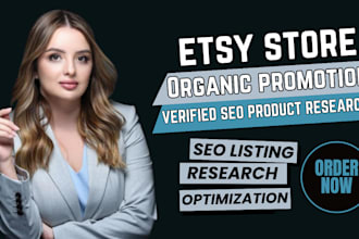 promote your etsy shop with SEO and social media marketing, organic promotion