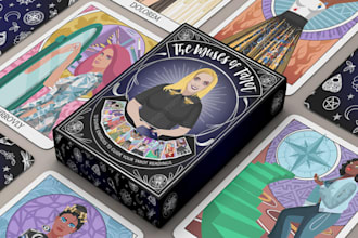 design tarot card tcg oracle playing card game zodiac card illustration design