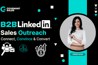 do b2b cold email blast, linkedin outreach, sales virtual assistant