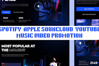 spotify music promotion, apple music, soundcloud, youtube music video promotion