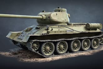 sculpt 3d printed tank miniature for wargames, 3d historical tank model stl file