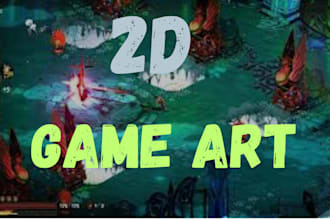 do 2d game art 2d custom game assets game icons gameui props items sprite sheet