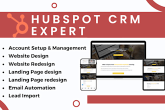 hubspot crm, hubspot website, hubspot marketing for saas, real estate,healthcare