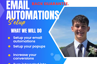 set up email and SMS automations or flows