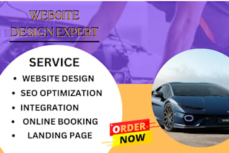 design a professional website for your auto mechanics, spare part and  rentals