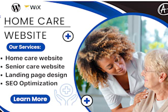 design a responsive personal care service home care website health care website