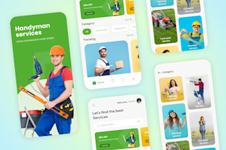 create ready made handyman app, home service app, handyman website, laundry app