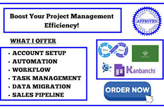 set up and optimize kanbanchi,open devops, microsoft planner,and viewpoint vista