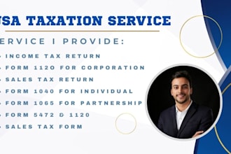 prepare and e file USA tax returns for personal, corporate and llc