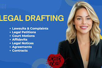 draft your legal documents, contracts, letters, or responses within 24 hours