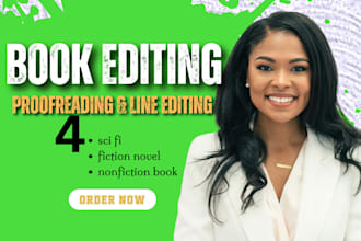 line edit book editing and proofread sci fi fiction novel nonfiction book