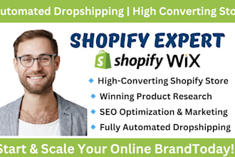 build design shopify dropshipping store automated shopify seo expert marketing