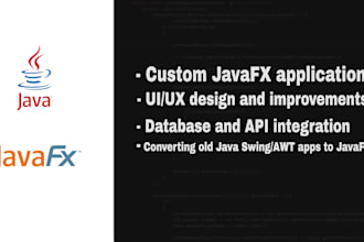 develop a beautiful javafx desktop application for you