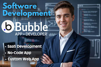 be your bubble app developer for no code app saas website mvp development