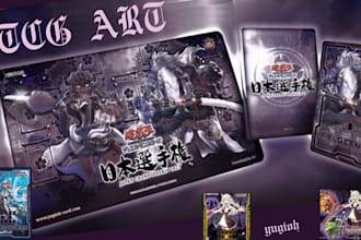 design tcg playmat, card illustration, board game, card game design, onepiece