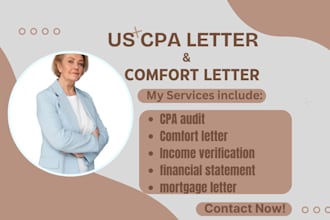 audit financial statement US mortgage comfort letter income verification